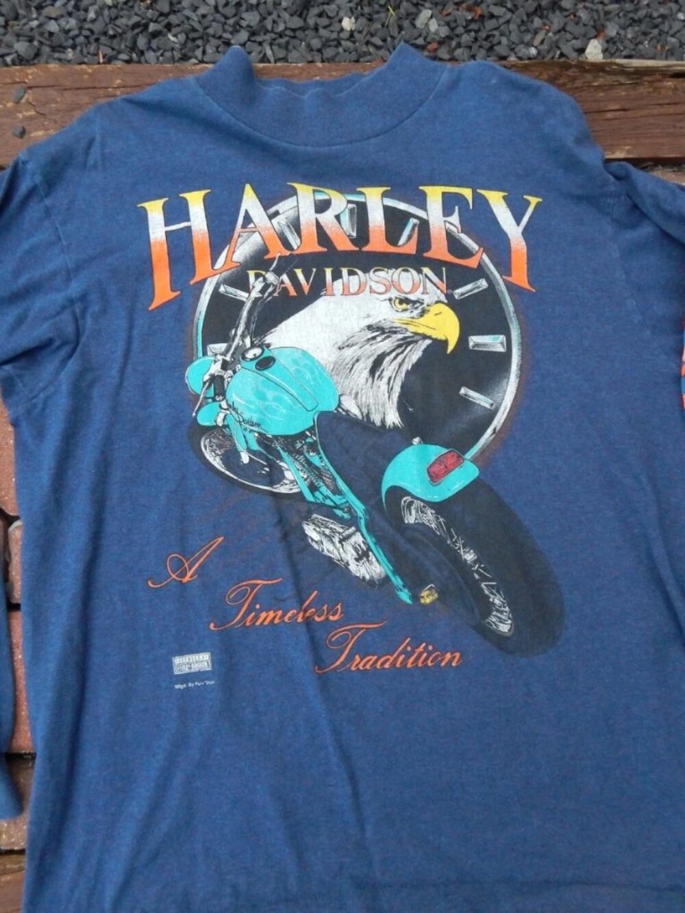 Vintage 80s Harley Davidson Fun Wear TIMELESS TREASURES T Shirt Large